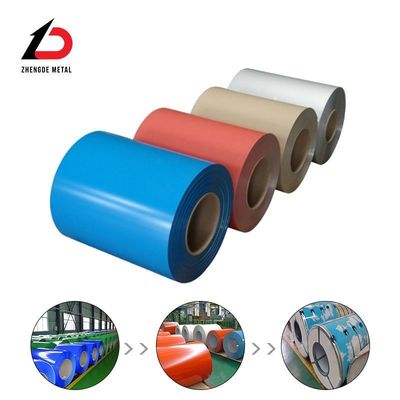 Tùy chỉnh Dx51d 0.3mm-6mm dày Hot Dip màu phủ kẽm nhôm thép cuộn PPGI cuộn với làm bằng và tùy chỉnh